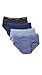 Calvin Klein Men's Underwear Cotton Classics 4 Pack Low Rise Briefs, Blue Assorted, Small