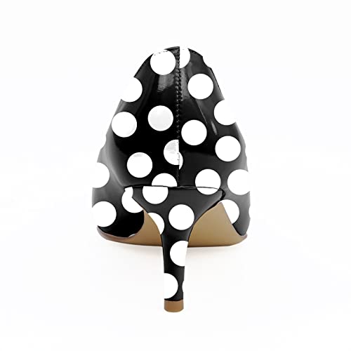 Image of Reindee Lusion Womens Low Kitten Comfortable High Heels Music Note Printed Closed Toe Sexy Pumps Shoes