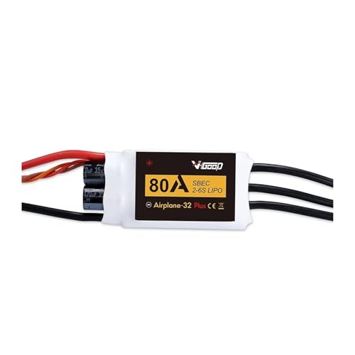 �u���V���X ESC 6A /12A/20A/30/40A/60A/80A/100A /120A 2S 32�r�b�g 1.5A SBEC�t�� �Œ藃RC��s�@�X�y�A�p�[�c�ƌ݊�������(80A ESC)
