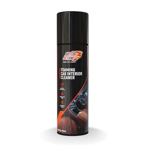 MotorOctane Foaming Car Interior Cleaner |250 ml (260g) | Kills 99.9% Germs | Multi-Surface Cleaner for Upholstery, Dashboard, Leather, Fabric and Vinyl | Removes Tough Stains and Dirt Inside the Car.