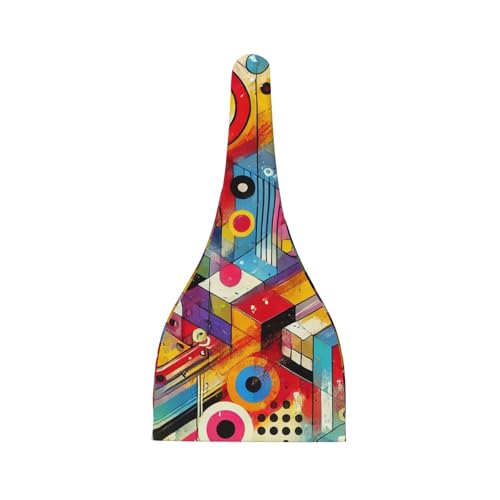 Newborn Baby Hat, Colorful Pop Art Painting Print Soft Top Knot Beanie Cap, Cute Baby Headwear for 0-6 Months2