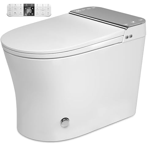 ZMJH 171 Smart Toilet，Bidet Toilet with Elonged Heated Toilet Seat，bidet warm water，slow close toilet seat，Air Drying，Auto Open/Close Lid (Smart toilet) Cover