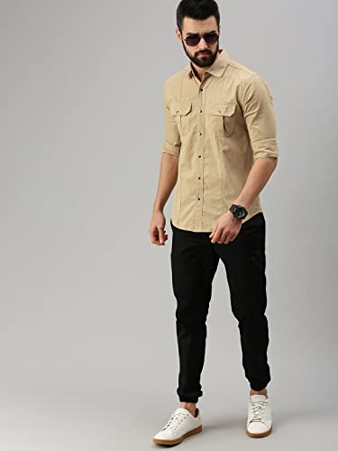 Image of Peppyzone Men's Regular Fit Cargo Shirt