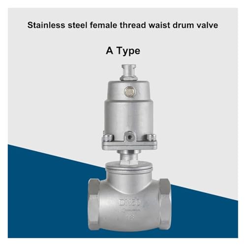 Vanne à siège incliné 1 pouce inox à commande pneumatique simple effet