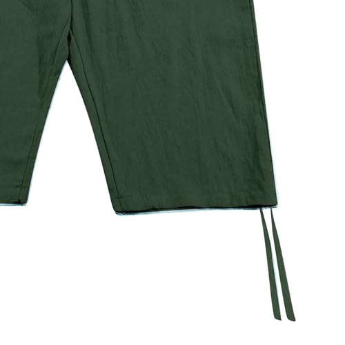 Shorts deportivos de lino para hombre con cordón miniatura 5