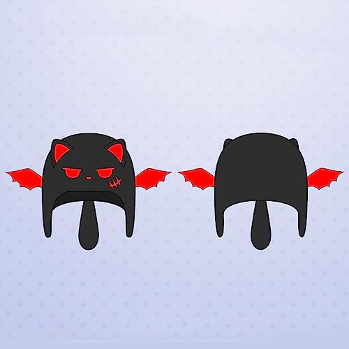 Kitten Hat Cat with Devil Wing Photo Props New Year Thick Winter Hat Adults Kids Furry Kitten Ears Winter Hat4