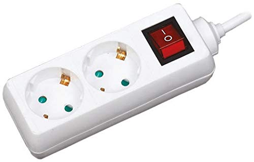 Przedłużacz elektryczny 10m, 2 gniazda typu F - Niemiecki Schuko, 250 V AC