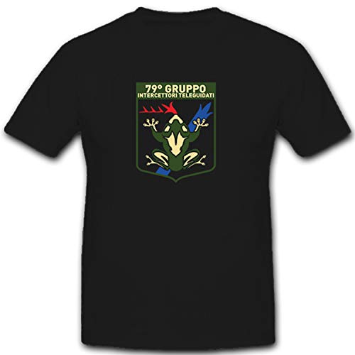 T-shirt militaire italien imprimé Intercettori Teleguidati noir XXXXX-Large
