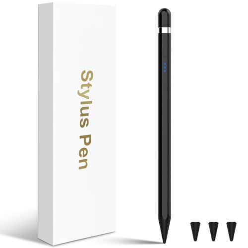SENKUTA Stylet pour iPad, Pencil pour iPad avec 4-30 Mins Charge Rapide USB-C, Fixation magnétique, Inclinaison, Faible Latence & Rejet de la Paume, Pencil pour iPad 2018-2024