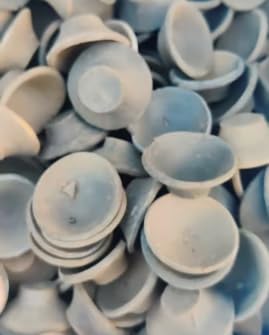 Vrindavan Clays Kolkata Mini Saucers Smoky- 500 Grams