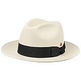 Made in the EU Mayser Sombrero Panamá Montecristi Mujer/Hombre - Made in The EU de Verano Paja Sol con Forro, Banda Grosgrain Verano/Invierno - 59 cm Natural
