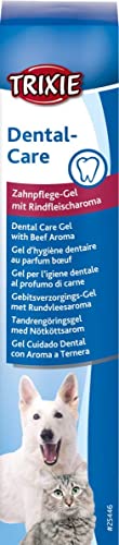 TRIXIE Dental Care | Doppelpack | 2 x 100 g | Zahnpflege-Gel für Hunde mit Rindfleischaroma | Auch für Katzen geeignet | Kann dabei helfen, Zahnstein vorzubeugen
