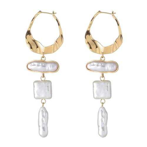 Boucles d'oreilles pendantes perle et or pour réinventer votre élégance bohème chic au quotidien