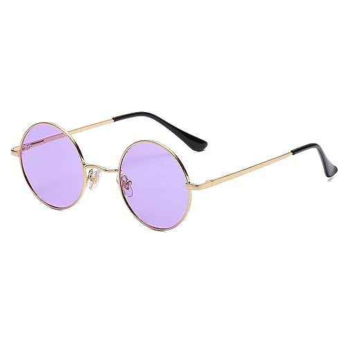 Retro Round Hippie Sunglasses Women Men Polarized Small Circle