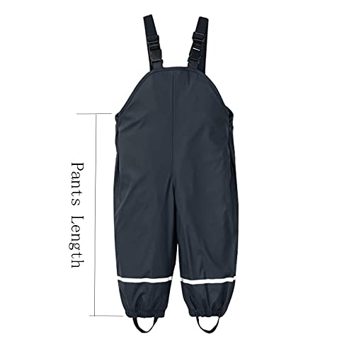 KAGAYD Suspender Rain Pants for Toddler Kids Water-Proof Baby Boys Girls Rain Trouser Dirty Proof Rain Bib Pant3