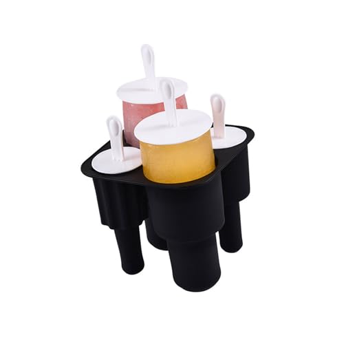 Juego de moldes de silicona flexible para helados para entusiastas de las manualidades, bandeja creativa de 4 cavidades, molde de hielo de cocina