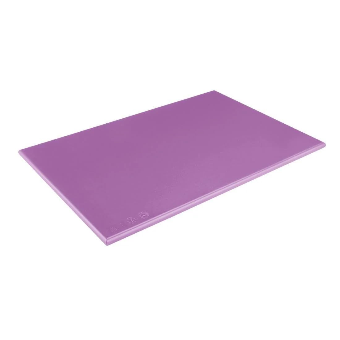 Hygiplas HDPE High Density Chopping Board - Purple - Size: 450x300x12mm, Colour Coded Cutting Board for Allergenic Foods, Dishwasher Safe, FX101