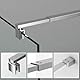 Stabilisierungsstange Feststab Teleskopstange einstellbar 73-123cm, verwendet für Duschwand Glaswand begehbare Stabilisierungsstange Glasstärke 8mm-10mm，Quadratischer Stützstab Silber