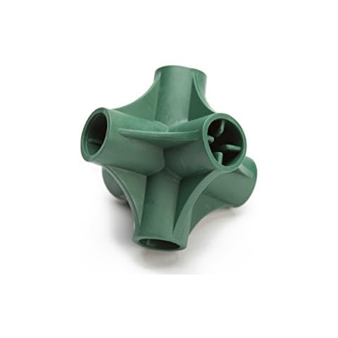 EarlyGrow MPL50002 Plastic Flexi 6 Connector Cane Ball for Building Protective Fruit Cages and Netting Frames Green (6) Cover