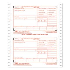 Formulaires W-2 de fin d'année pour comptabilité d'entreprise, kit de 24 liasses 6 parties