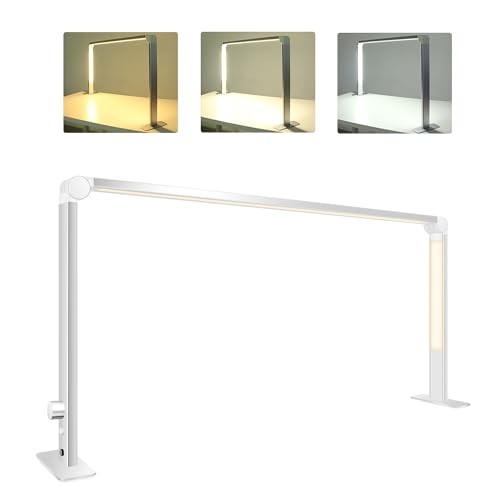 wenxintek Nail Desk Lamp,Foldable LED Nail Tech Desk Lamp for Manicure Table,Dimmable Lash Light for Eyelash Extensions,Tattoo,Eyebrows, Adjustable Brightness & 3 Color Temperature