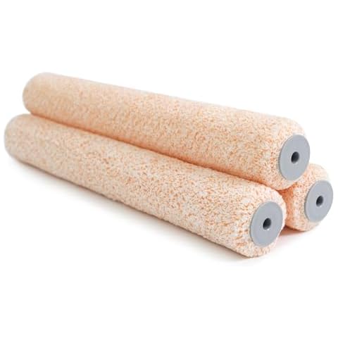 ROLLINGDOG 18 Inch Paint Roller Covers -18 Microfiber Paint Rollers for Ceiling,Wall,Floor,Decks Painting (Pack of 3, 3/8" Nap) Cover