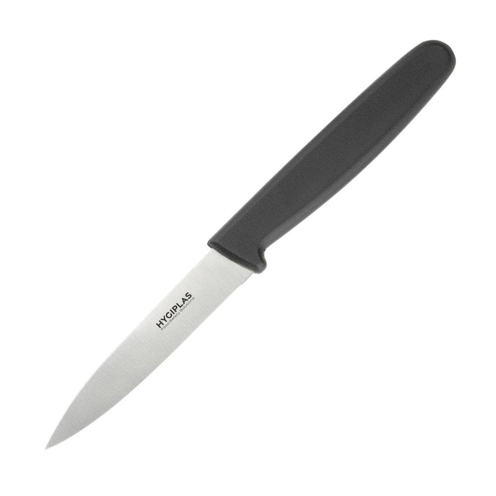 Straight Blade Paring Knife Black 8.5cm - Stainless Steel,Ergonomic Handle, Dishwasher Safe Knife C268