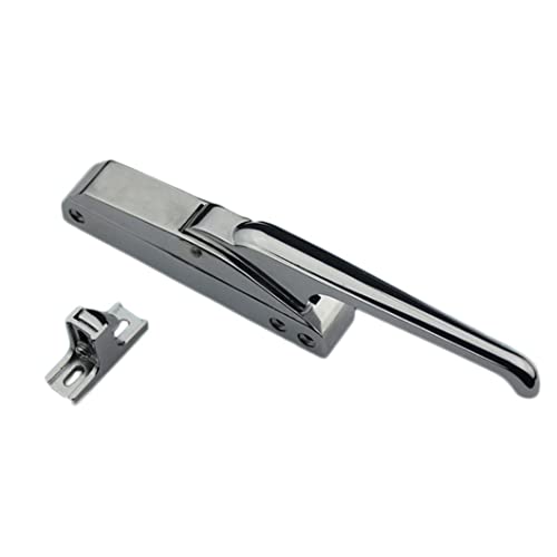 BULINO Cold Room Handle Latch,Cold Room Handle Latch, Walk-in Cooler Door Handle, Bright Chrome Plated Zinc Alloy, Oven Handle, Low Temperature Box Handle, Sealed Box Corner Handle (Color : B)
