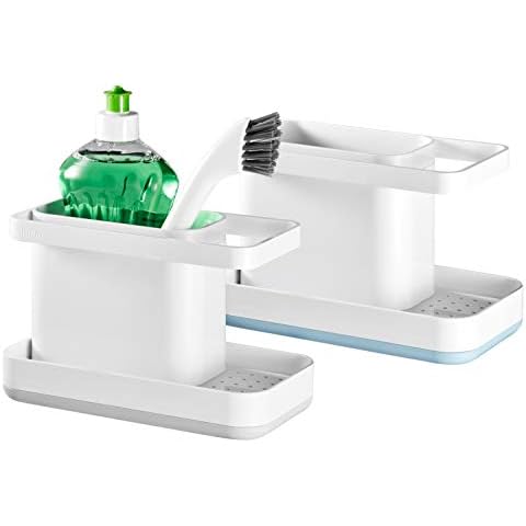 Litem Sink Organizer – A compact unit for holding various kitchen sink items: brush, sponge, detergent, & completely washable (Mint, 8.11Wx4.3Dx5.23H) Cover