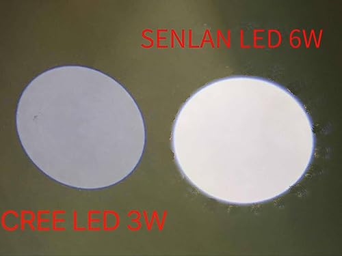 SENLAN 6W LED Spot Light White with Wiring Harness Stage Lighting, Black, 1 Stück (1er Pack) - Image 3
