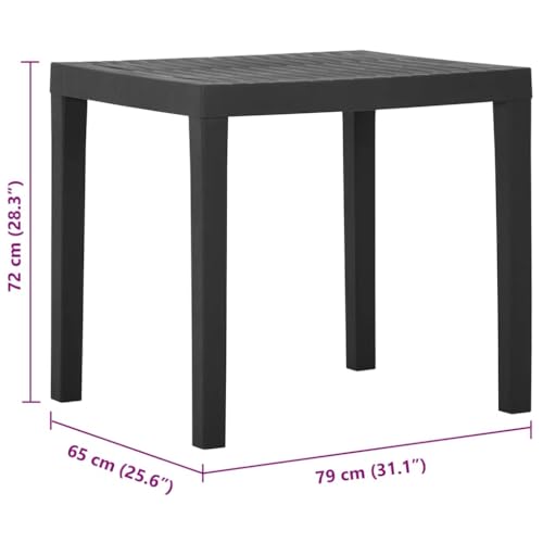 Mesa de jardín portátil gris resistente al sol y lluvia para acampar 3