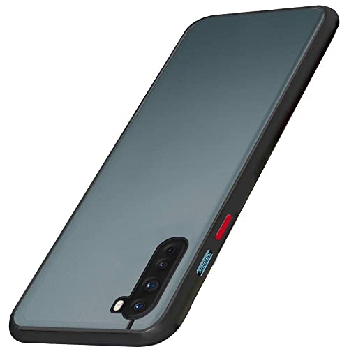 Image of TheGiftKart Translucent Hybrid Back Cover Case for OnePlus Nord 2020 | Smoked Matte Back | 360 Degree Protection | Protective Hard Back Cover Case for OnePlus Nord (2020) (PC & TPU, Black Bumper)