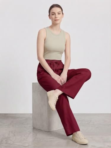 Image of Vogaan Women's High-Waist Korean Trousers with Wide Baggy Fit | Trendy GenZ Streetwear Pants | Trousers | Women Trousers