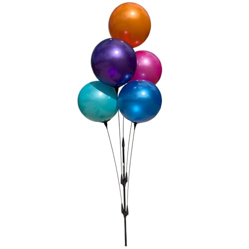 Image of Reusable Outdoor Balloon Clusters - Helium Free, All-Weather, Durable, Plastic Balloons for Advertising, Real Estate, Grand Openings & Events (Orange,Pink,Dark Purple,Blue,Aqua)