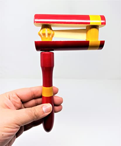 Image of A&A Kreative Wooden Jumbo Rattle Handcrafted for Toddler Kids Children (Moving Rattle)