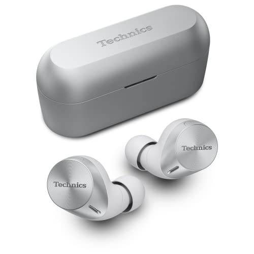 Technics EAH-AZ60E-S Wireless Earbuds with Noise Cancelling, Multipoint Bluetooth, Comfortable In-Ear headset, headset with Built-in Microphone, Customisable Fit, Up to 7 Hours Playtime, Silver
