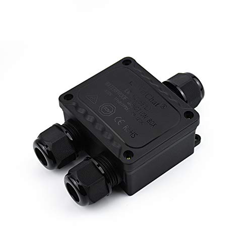 KLJ Boîte de jonction étanche IP68 - 3 voies - M2068-3Y - Câble coaxial de 5 à 14 mm Cover