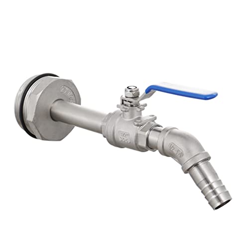 Wantmatch 2 Inch Drum Faucet Stainless Steel Barrel Faucet With Epdm Gasket And Tape For 55 Gallon Drum,3/4 Inch Outlet thumb #4