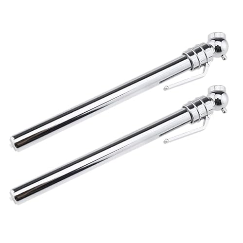 2 Pieces Tire Pressure Gauge Stainless Steel Portable Tyre Health Air Pressure Pen Car Measuring Tools Pencils with Pocket Clip for Cars Trucks RVs Bike Motor Vehicles Caravan Cyle