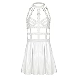 UIWFJEH Womens Sexy Lingerie Erotic Lace Lingerie Steel Tube Dance Dress Nightclub Bar Sexy Tight Adjustable Costume Elastic Pu