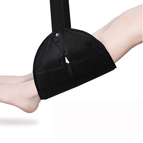 Portátil reposapiés, Meiso Foot Rest – Avión Viajes Viaje Avión Vuelo equipaje de mano reposapiés ajustable oficina pies hamaca pie accesorios de viaje (negro)