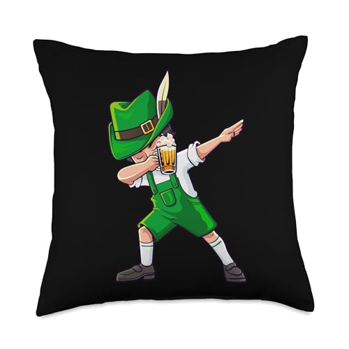 Cool Dabbing German Man with Beer Mug Oktoberfest Throw Pillow