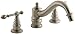 KOHLER K-T6906-4-SN IV Georges Brass Deck-Mount High-Flow Bath Faucet Trim with Lever Handles, Valve Not Included, Vibrant Polished Nickel