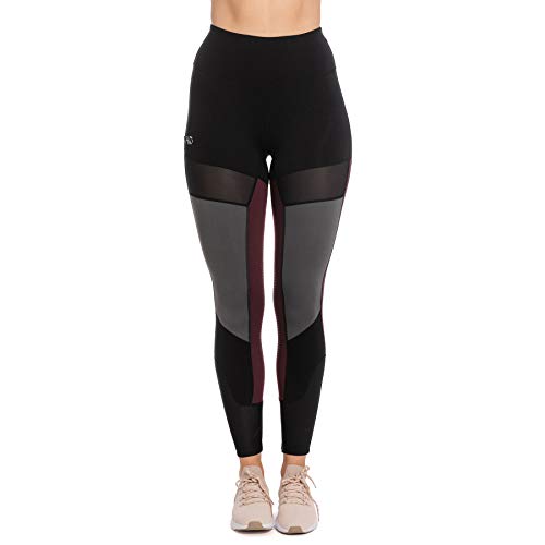 Horseware Ladies Fashion Riding Tights Silicon - Black/Fig, X-Large