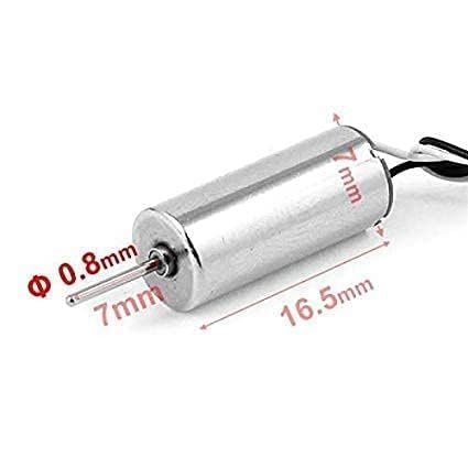 SP Electron DC 3.7V 716 7x16mm Micro Coreless Motor with Propeller High-Speed Mini Drones (4 Motors + 4 Propellers)(Multicolour Propeller),Metal - Image 5 thumbnail