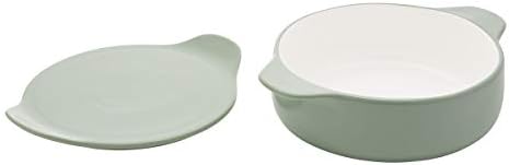 KitchenAid Vitrified Stoneware Round Baker, 2.25-Quart, Pistachio