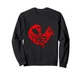 sankofa afrocentric adinkra rosso africano simbolo uccello felpa