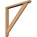 Ekena Millwork BKT0402X30X30TRA01SWR Traditional Smooth Bracket w/Offset Brace, Western Red Cedar