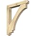 Ekena Millwork BKT0604X38X44IMP03RDF Imperial Arts and Crafts Rough Sawn Bracket w/Offset Brace, Douglas Fir