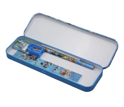 Image of Pack of 6 Stationery kits with pencil box - Birthday returns gifts for kids party in bulk. Best return gifts for boys and girls age 3 to 10 years (Design 3)